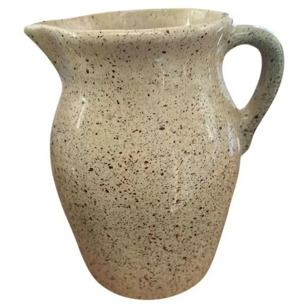RRP Robinson Ransbottom Roseville‎ Art Pottery Pitcher 8.5 In Speckled Vintage